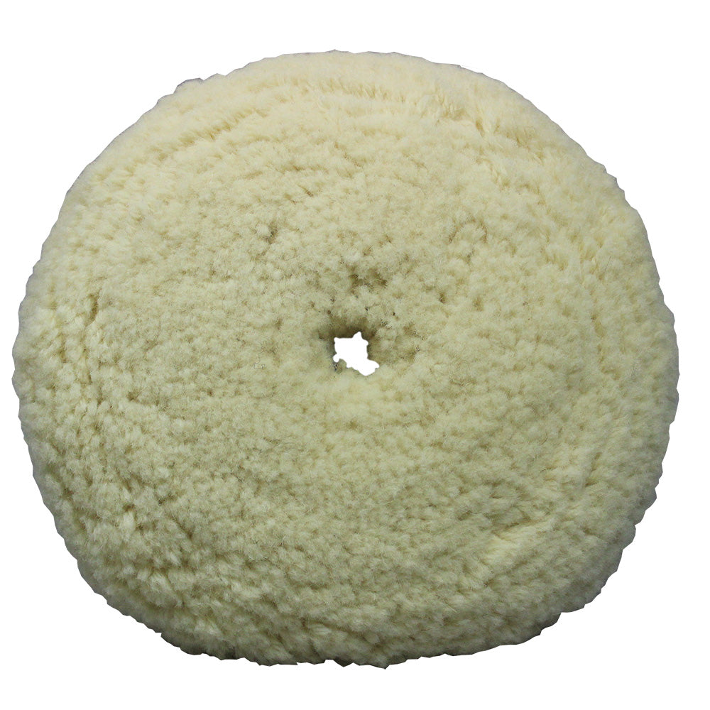 Presta White Wool Aggressive Cutting Pad - 9" [890141]