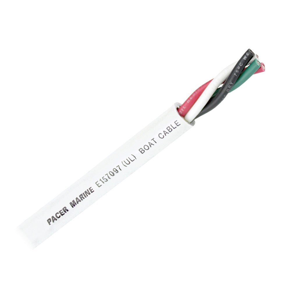 Pacer Round 4 Conductor Cable - 100' - 8/4 AWG - Black, Red, Green,  White [WR8/4-100]