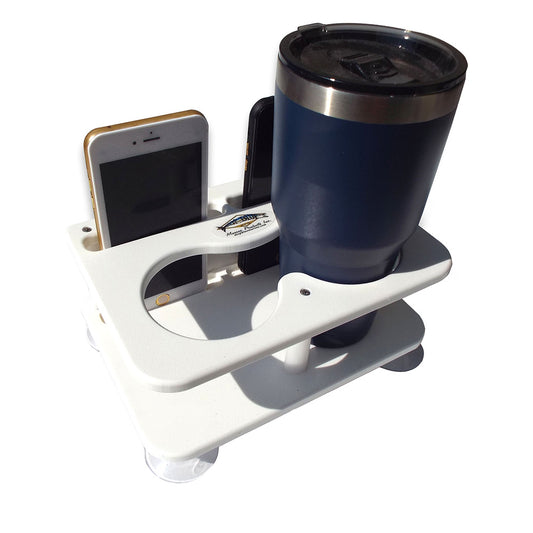 Deep Blue Marine Double Drink/Binocular/2 Cell Phones w/Suction Cups [SMDH-CELL]