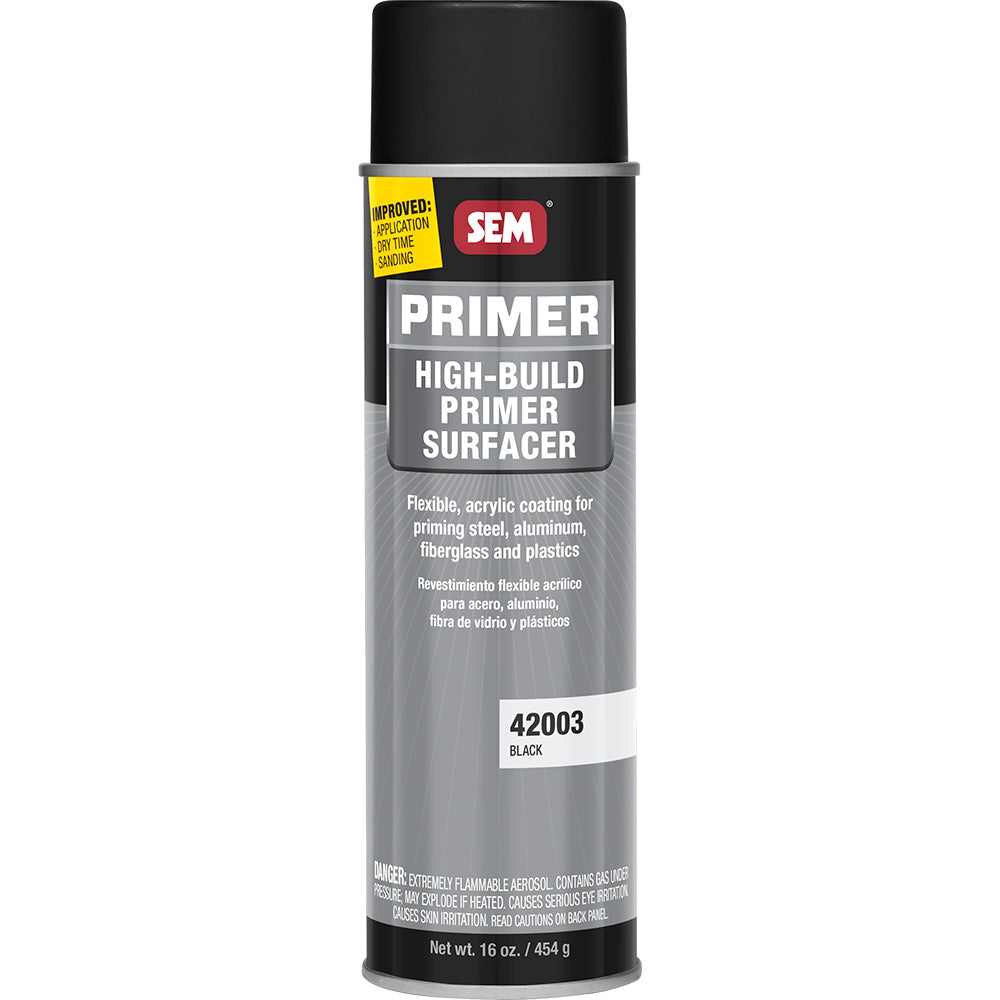 SEM High-Build Primer Surfacer - 20oz Aerosol Can - Black [42003]