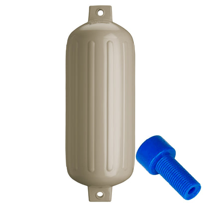 Polyform G-6 Twin Eye Fender 11" x 30" - Sand w/Adapter [G-6 SAND W/AIR ADAPTER]